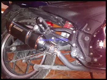 Universal ID:51mm Motorcykel Lyddæmper udstødningsrøret Undslippe Små Sekskantede Akrapovic Motorcykel Udstødning Dæmpe Rør med DB-Killer