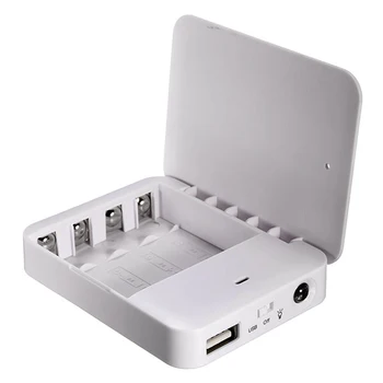Universal Portable Sikkerhed LED Lommelygte 4 x AA USB Power Bank Oplader Max Batteri Oplader DIY Kit Til Smart Phone