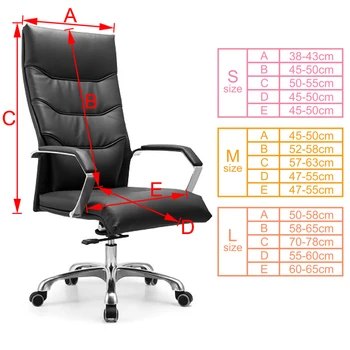 Universal størrelse Jacquard stol dække Edb-Kontor, elastisk lænestol Slipcovers sæde Lænestol Dækker Strække Roterende Lift