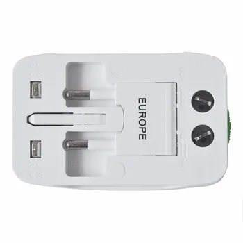 Universal Verden Oplader Adapter Plug Alle i en Travel AC Power Adapteren Omformer til OS/DK/AU/EU-Stikdåse til Elektriske 2 USB
