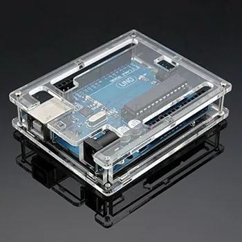 Uno MEGA328P Tilfælde Kabinet Gennemsigtig Akryl Box Klart Dække Kompatibel med Til Arduino UNO R3 Diy-Gratis Fragt