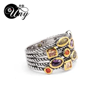 UNY Ring Smukke Multi CZ Snoet Kabel-Wire Ringe Designer Fashion Brand David Vintage Kærlighed Antikke Ringe Dame Smykker Ring