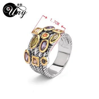 UNY Ring Smukke Multi CZ Snoet Kabel-Wire Ringe Designer Fashion Brand David Vintage Kærlighed Antikke Ringe Dame Smykker Ring