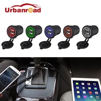 Urbanroad Auto Båd Dobbelt USB Bil Oplader Stik Stikket Motorcykel USB-Opladeren til cigarettænderen Bil Adapter Stikkontakt