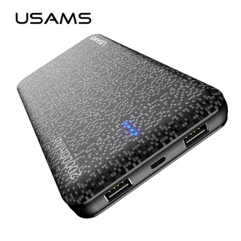 USAMS Mosaik Ultra Slim 20000mAh Powerbank til Mobiltelefon Universal Portable Power Bank