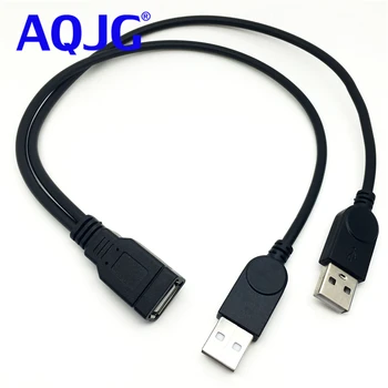 USB 2.0-EN Kvinde 2 Dual USB mandlige Hub Power Adapter Y Splitter kabel Ledning Udvidelse Kabel-HUB-stik