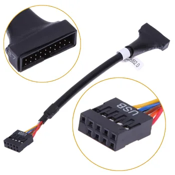 USB 3.0 Mand til USB 2.0 Kvindelige Kabel-Professionel 20 Pin til 9-Pin Computer Bundkort Konverter Kabel