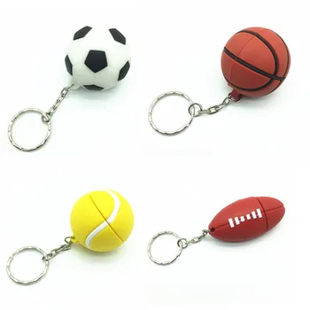 USB 3.0-tegnefilm fodbold, basketball, tennis usb-flash-drev sport bold pendrive lagerenhed Pen-drev 4g 8g 16g 32g U disk