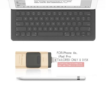 USB-FLASH-DREV OTG 64GB Pen-Drev 3 i 1 u disk for apple iphone 6s Memory stick 16 gb luksus android USB 2.0-pendrive, jeg drev