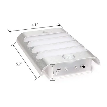 USB-Genopladelige Nat Lys Trådløse PIR bevægelsesføler LED-Væg Lys Lampen Auto On/Off For Gangen Sti, Trappe Soveværelse