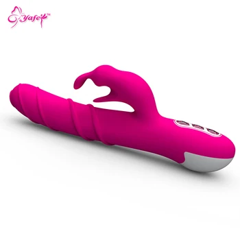 USB-Kanin Vibratorer 360 Graders Rotation G Spot Vibrator Frådede store Elektriske Vibrerende dildo for Kvinder Klitoris Adult Sex toy