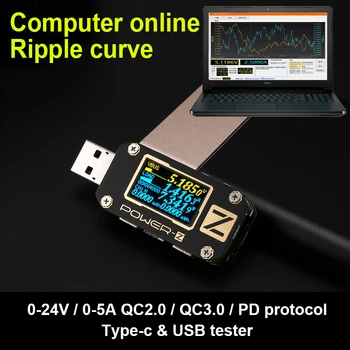 USB-tester Type-C QC2.0/3.0/PD Digital voltmeter amperimetro Digital spænding strøm amp volt el-z meter power bank detektor