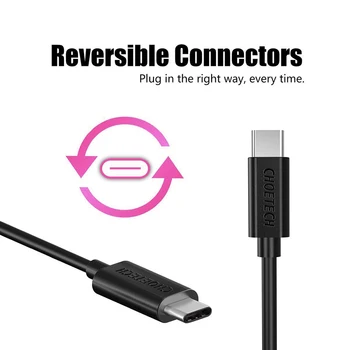 USB Type C Kabel-CHOETECH Hi-speed Hurtig Opladning Data Kabel Til MacBook ChromeBook USBC til USB-C Mobiltelefon Kabel