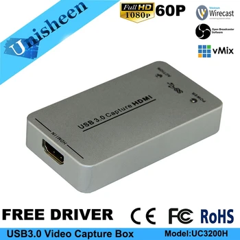 USB3.0 60FPS HDMI VIDEO CAPTURE Dongle Spil Streaming Live Stream Udsendelsen 1080P