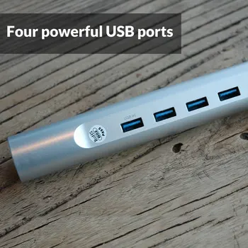 USB3.0 HUB med Notebook Indehaver Funktion ORICO M4U3-SV ABS Runde 4 Ports HUB for Apple Bærbar MAC Perfekt (M4U3-SV)