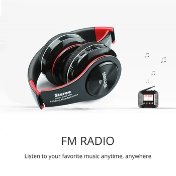 UYG ST-422 Bluetooth-hovedtelefoner, Trådløse hovedtelefoner, over-øret stereo Headset med mikrofon støtte TF kort FM til smart phone