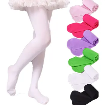 V-TRÆ Piger høj elastisk baby strømpebukser barn hvide ballet tights candy farve piger strømper til børn dans