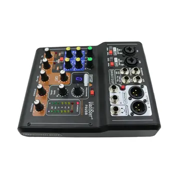 Vadiboer F6 Professionel 6 Kanaler Mixer Konsol Med 16 Gruppe Virkning 48V Phantom Power Supply Mini Fase Lyd Konsol Equipme