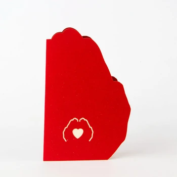 Valentinskort Dag Gave Kærlighed i Hånden 3D Pop op Lykønskningskort Postkort Matchende Kuvert Laser Cut Håndlavet Fødselsdag Post-Kort