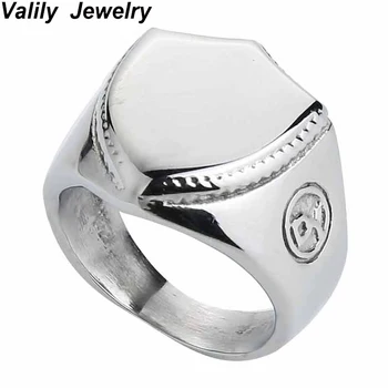 Valily Smykker til Mænd Ring Nyt Design sort simple Geometriske Vintage-band ring i rustfrit stål mode finger ringe, smykker til mænd