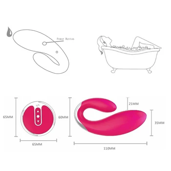 Vandtæt 10 Speed Trådløs Fjernbetjening USB-Genopladelige Daul Vibrator Sex Legetøj Til Kvinder, Par G-Spot Klitoris Massager