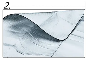 Vandtæt Dobbelt Lag Aluminium Opbakning Isolerende Skum Isolering Camping Mat Tæppe, Pude pude Til Camping Vandring 200*150 cm