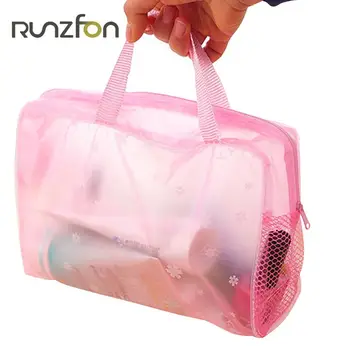 Vandtæt Gennemsigtige PVC Rejse Makeup Taske Kosmetisk Pæn Organizer Portable Vask Etui Taske til Opbevaring af Poser, Badning Forsyninger