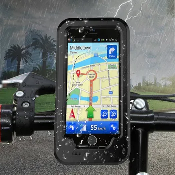 Vandtæt Motorcykel Styret Telefon Holder Stand Rustning Offentlig Støtte til iPhone X 7 6s 8 Plus 5s cykel Cykel GPS-Telefon Taske