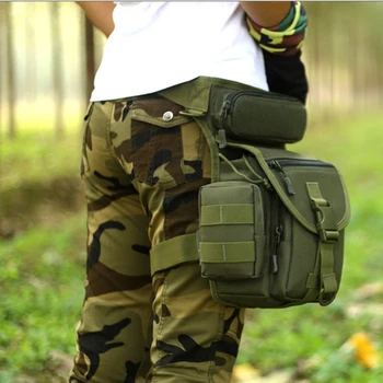 Vandtæt Nylon Taktisk Drop Ben Bag Molle System Jagt Værktøj Væskebæltet Bælte Låret Pose Mænd Kvinder Militært Udstyr K314