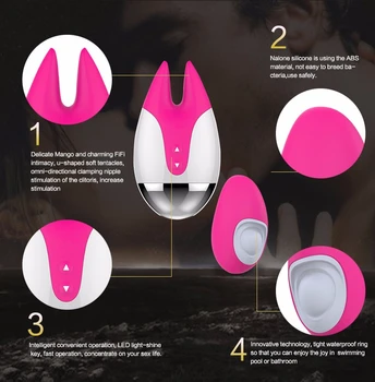 Vandtæt og Genopladelig Klitoris Stimulation Massageapparat ,g spot Klitoris Vibrator Brystvorten Stimulator Sex legetøj For Voksne Kvinder