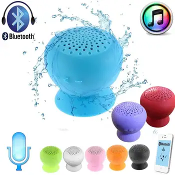 Vandtæt Trådløs Bluetooth Håndfri Suge Højttaler Brusebad Bil + mic bluetooth-mikrofon bluetooth musik modtager