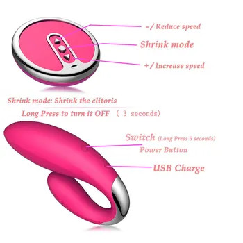 Vandtæt Trådløs Fjernbetjening USB-Genopladelige Daul Vibrator Sex Legetøj Til Kvinder G Spot Stimulere Klitoris Messager Vibrator