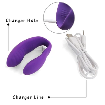 Vandtæt U Type 10 Speed Vibrator Til Kvinder USB-Genopladelige G-punkt Vibratorer til at Stimulere Voksen Sex Legetøj til Par Sex Produkt
