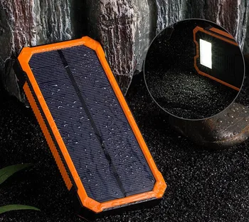 VariCore Sol alternativ batteri telefon dual USB batteri telefonen 20000mAh vandtæt power solar panel med LED