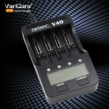 VariCore V40 3,7 V 18650 26650 18350 16340 18500 25500 10440 17500 21700 1,2 V NiMH AA-AAA-5V output LCD-smart batteri oplader