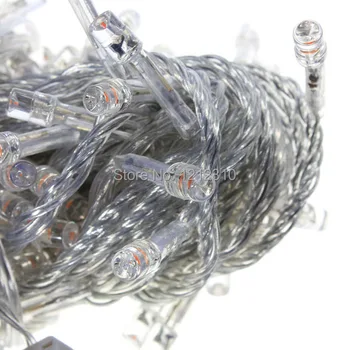 Varm Hvid 50M 500 LED String Belysning Bryllup Fe julelys Udendørs Glimt Udendørs Jul Dekoration EU Stik