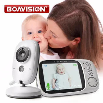 VB603 Video babyalarm 2,4 G Wireless Med 3,2 Tommer LCD-2-Vejs Audio-Talk Night Vision Sikkerhed Overvågning Kamera Babysittere