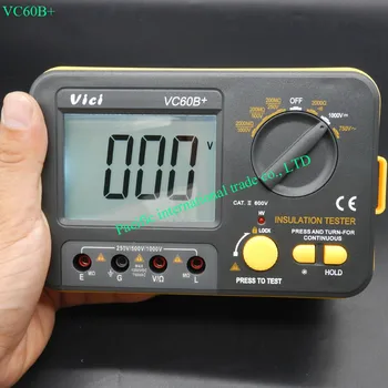 VC60B+Digital isolationsmodstand Tester Megger 250V DC/500V /1000V Høj spænding og kortslutning alarm summer ved alarm funktion