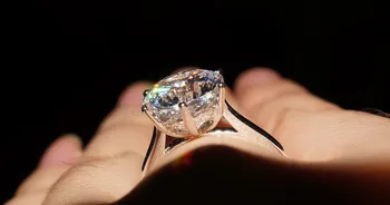 Vecalon 2016 Mærke Kvindelige Solitaire ring 4ct-AAAAA Zircon cz 925 Sterling Sølv Engagement bryllup Band ring for kvinder