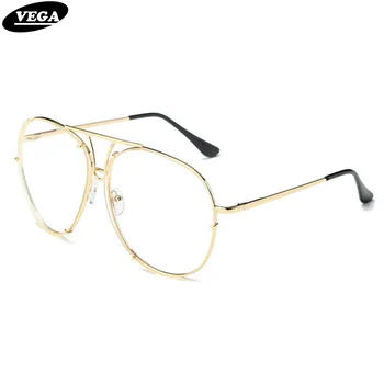 VEGA 2017 Store Solbriller Kvinder, Damer Butik Luftfart Solbriller Kvindelige Overdimensionerede Briller oversize solbrille kvinder uindfattede VG06