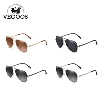 VEGOOS Brand Design Polariseret Cool Mænd Piloter Solbriller med UV-Beskyttelse Sol Briller Pilot Stor Størrelse L #3025L