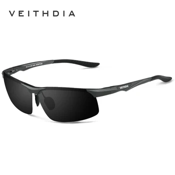 VEITHDIA Aluminium Magnesium Mænds Polariserede solbriller Night Vision Spejl Mandlige Briller Solbriller Goggle Oculos For Mænd 6502