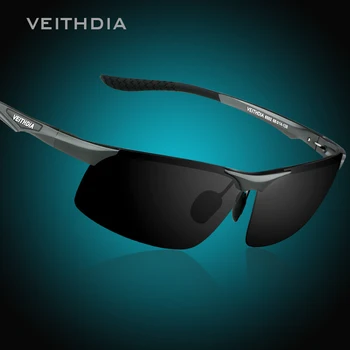 VEITHDIA Aluminium Magnesium Mænds Polariserede solbriller Night Vision Spejl Mandlige Briller Solbriller Goggle Oculos For Mænd 6502
