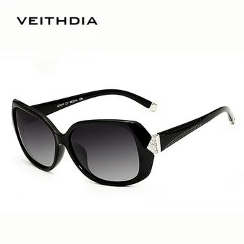 VEITHDIA Kvinder Fashion Store Oversize Solbriller, Polariserede solbriller Damer Vintage oculos de sol feminino For Kvinder VT7011