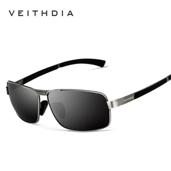 VEITHDIA Med Oprindelige Sag Polariserede Solbriller Mænd Brand Designer Vintage Mandlige Sol Briller gafas oculos de sol masculino 2490