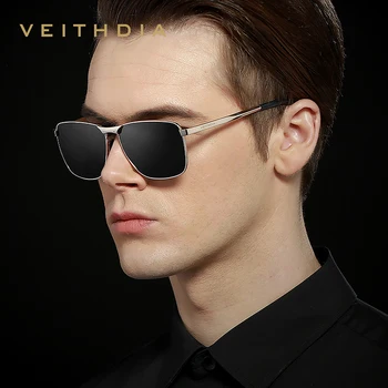 VEITHDIA Mærke Mænds Vintage Solbriller, Polariserede UV400 Linse Briller Tilbehør Mandlige Sol Briller Til Mænd/Kvinder V2462