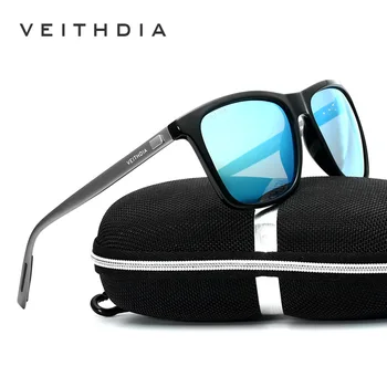 VEITHDIA Originale Mærke Designer Unisex Aluminium+TR90 Solbriller, Polariserede Linse Vintage solbriller Til Mænd/Kvinder gafas VT6108