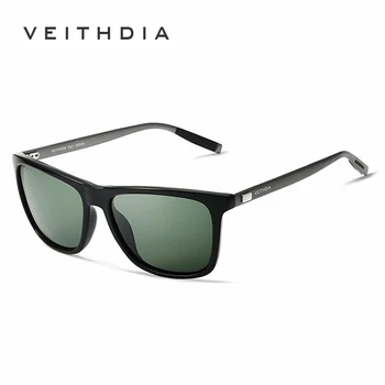 VEITHDIA Originale Mærke Designer Unisex Aluminium+TR90 Solbriller, Polariserede Linse Vintage solbriller Til Mænd/Kvinder gafas VT6108