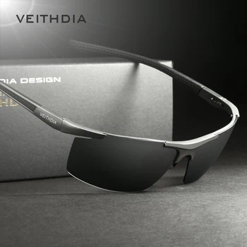 VEITHDIA Solbriller Mænd Brand Design Polariseret Mandlige Sol Briller Med den Originale Kasse Briller gafas oculos de sol masculino 6588