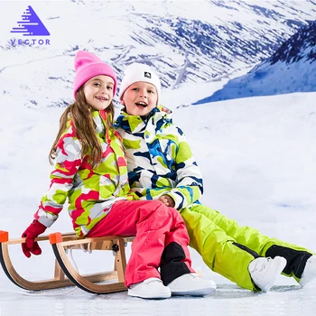 VEKTOR Børn Ski Jakker Varme Vinter Jakker Drenge Piger Vandtæt Udendørs Sport Sne Skiløb Snowboard Tøj Til Barnet